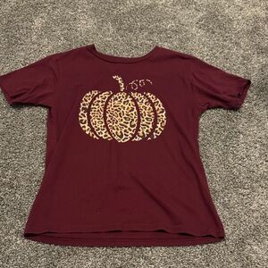 Burgundy Pumpkin Graphic T-Shirt
